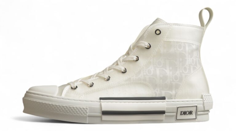 Dior B23 Oblique High-Top Sneaker – White/Transparent
