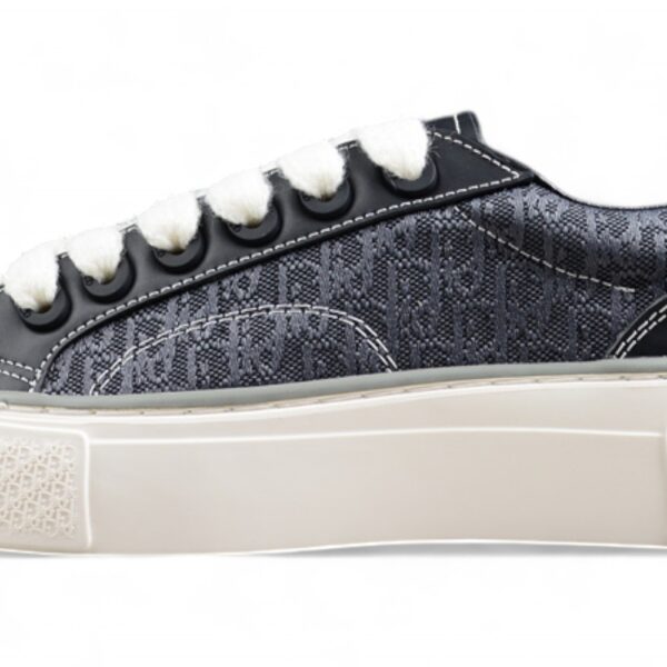 Dior B23 Oblique Low-Top Sneaker – Black Leather with Grey Monogram