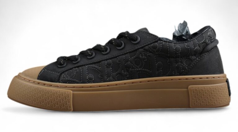Dior B23 Oblique Low-Top Sneaker – Black with Gum Sole