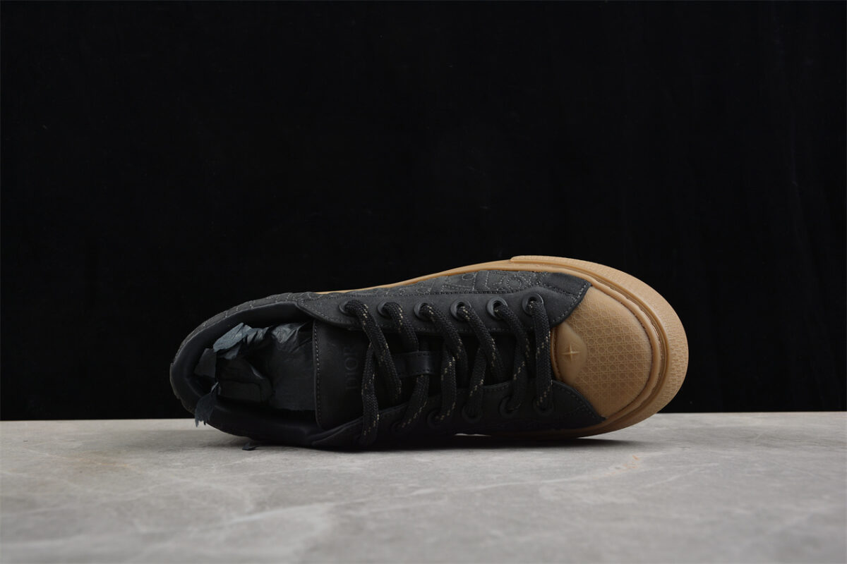 Dior B23 Oblique Low-Top Sneaker – Black with Gum Sole