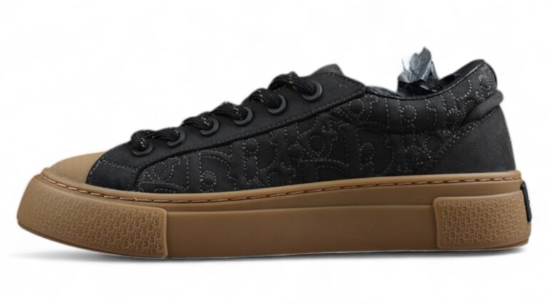 Dior B23 Oblique Low-Top Sneaker – Black with Gum Sole