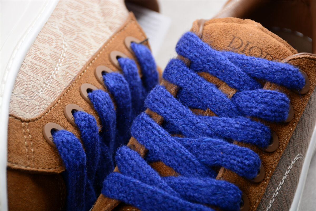 Dior B23 Oblique Low-Top Sneaker – Brown Suede with Beige Monogram