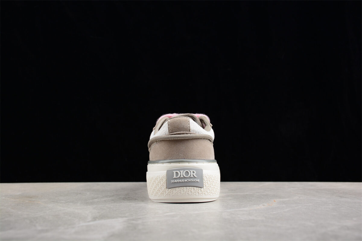 Dior B23 Oblique Low-Top Sneaker – Grey Suede with White Monogram