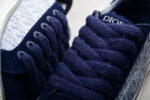 Dior B23 Oblique Low-Top Sneaker – Navy Blue Suede with Monogram Canvas