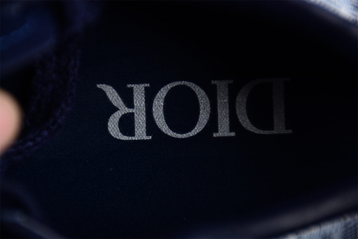 Dior B23 Oblique Low-Top Sneaker – Navy Blue Suede with Monogram Canvas