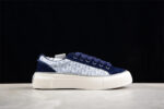 Dior B23 Oblique Low-Top Sneaker – Navy Blue Suede with Monogram Canvas