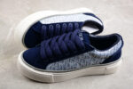 Dior B23 Oblique Low-Top Sneaker – Navy Blue Suede with Monogram Canvas