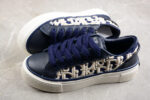 Dior B23 Oblique Low-Top Sneaker – Navy Blue with Embroidered Monogram