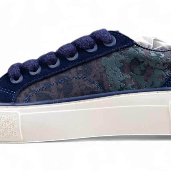 Dior B23 Oblique Low-Top Sneaker – Navy Suede with Camouflage Monogram