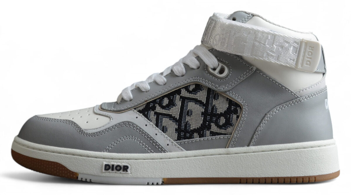 Dior B30 High-Top Sneaker – White/Grey Oblique