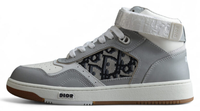 Dior B30 High-Top Sneaker – White/Grey Oblique