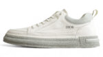 Dior B30 Low-Top Sneaker – White Leather with Grey Sole