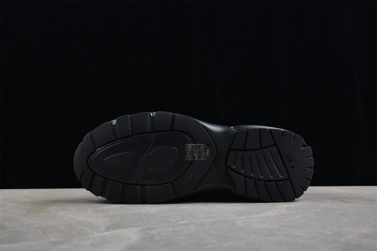 Dior B30 Sneaker – Black Mesh and Leather with Reflective Detailing
