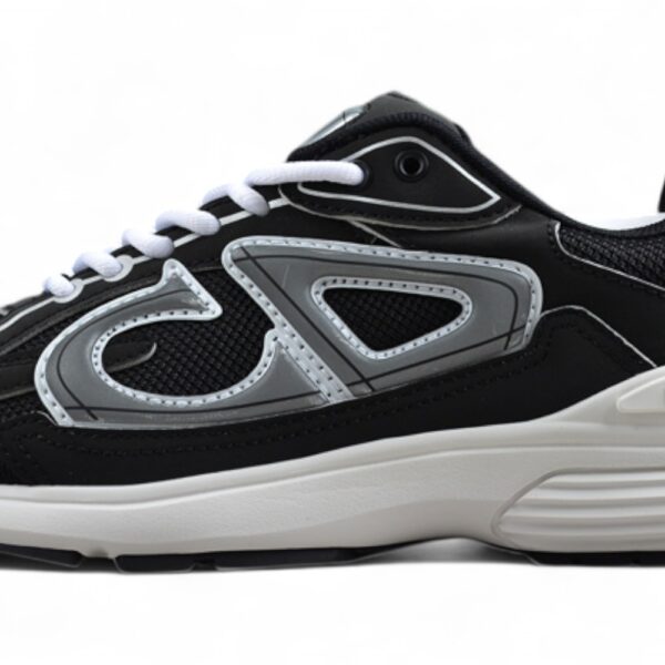 Dior B23 Oblique Low-Top Sneaker – Black with Gum Sole (Copy)