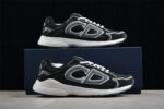 Dior B23 Oblique Low-Top Sneaker – Black with Gum Sole (Copy)
