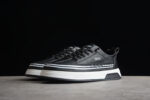 Dior Low-Top Platform Sneaker – Black Leather with White Sole