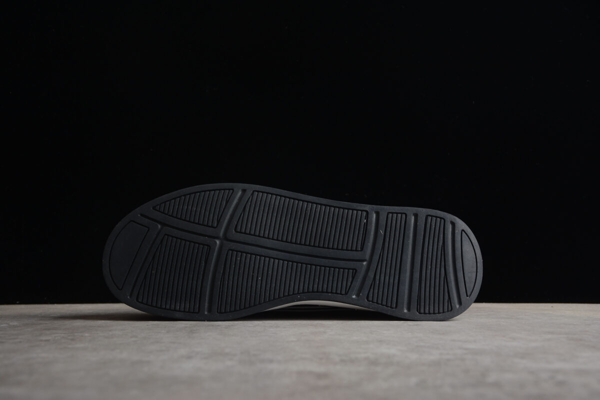Dior Low-Top Platform Sneaker – Black Leather with White Sole