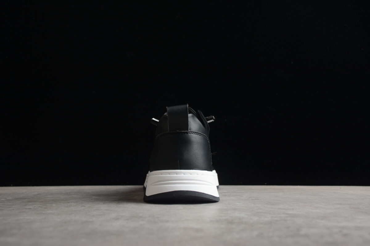 Dior Low-Top Platform Sneaker – Black Leather with White Sole