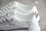 Dior Low-Top Platform Sneaker – White Leather with Black Accents