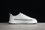 Dior Low-Top Platform Sneaker – White Leather with Black Accents