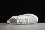 Dior Low-Top Platform Sneaker – White Leather with Black Accents