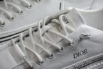 Dior Low-Top Platform Sneaker – White Leather with Black Accents