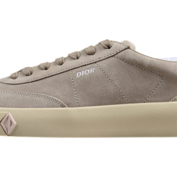 Dior Low-Top Sneaker – Beige Suede