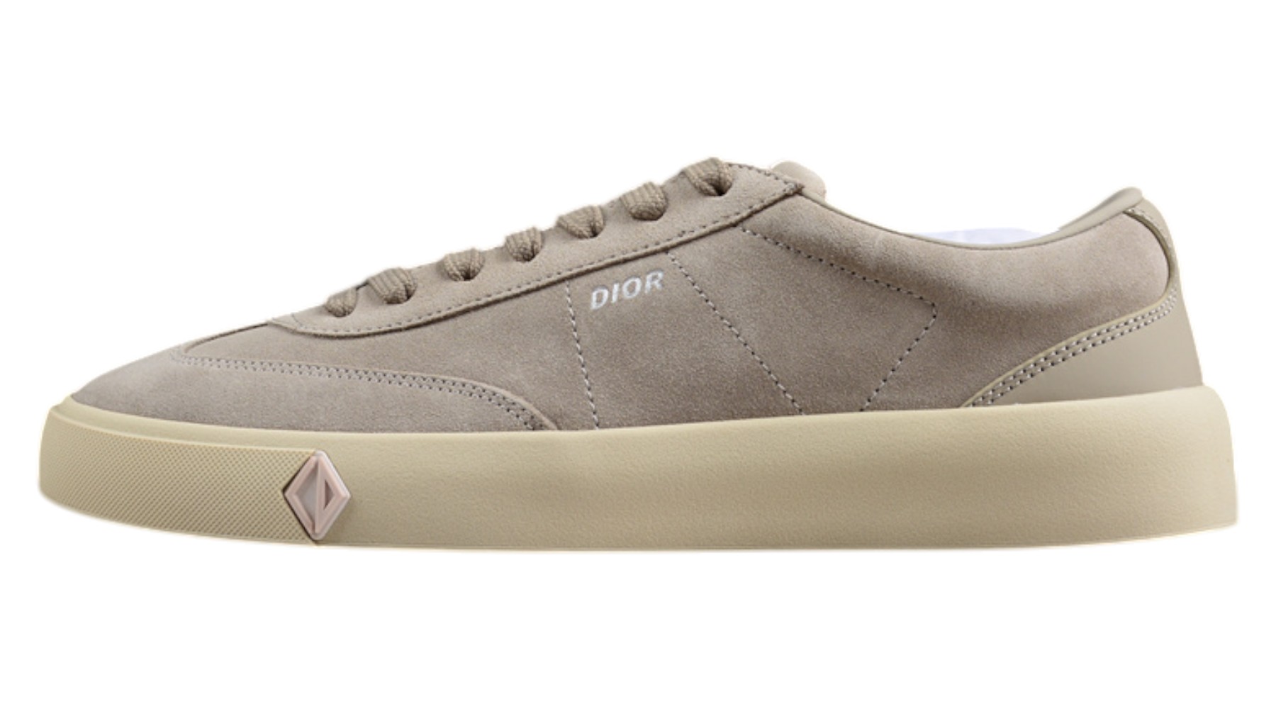 Dior Low-Top Sneaker – Beige Suede