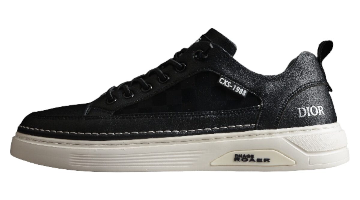 Dior Low-Top Sneaker – Black/White Contrast Sole