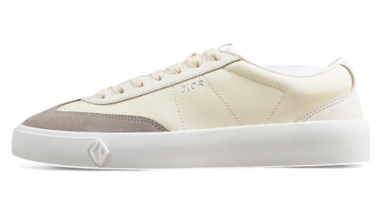 Dior Low-Top Sneaker – Cream Leather & Suede