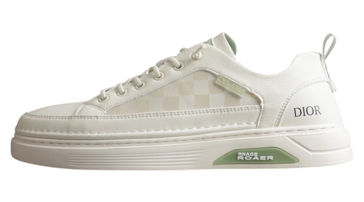 Dior Low-Top Sneaker – White/Green Accents