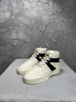 Fear of God High-Top Court Sneaker – Cream/Black