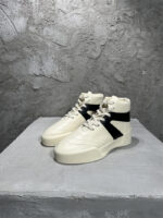 Fear of God High-Top Court Sneaker – Cream/Black