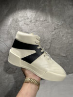 Fear of God High-Top Court Sneaker – Cream/Black