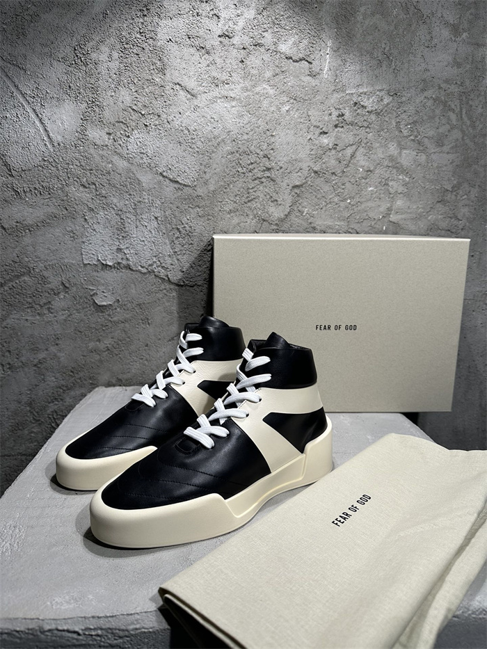 Fear of God High-top Court Sneaker – Black/cream