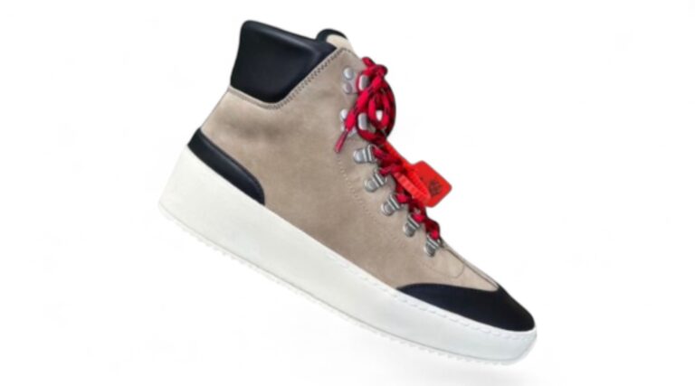 Fear of God Inspired Hiking Sneaker – Beige/Black with Red Laces