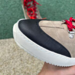 Fear of God Inspired Hiking Sneaker – Beige/Black with Red Laces