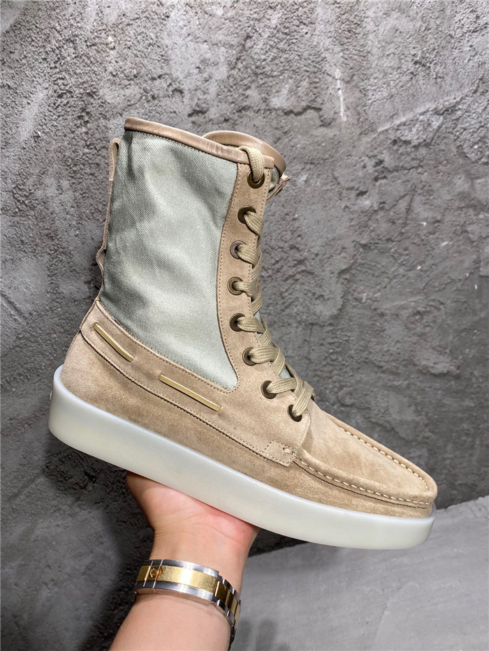 Fear of God Inspired Military Sneaker Boot – Beige/Khaki