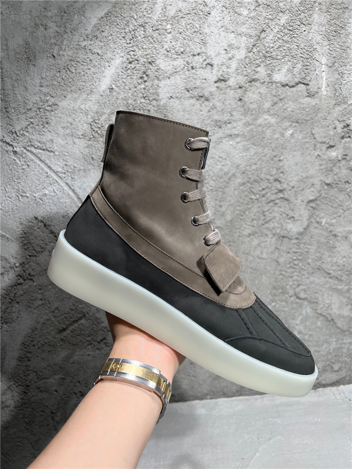 Fear of God Inspired Military Sneaker Boot – Two-Tone (Taupe/Black)