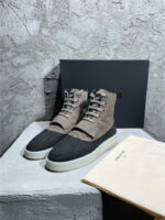 Fear of God Inspired Military Sneaker Boot – Two-Tone (Taupe/Black)
