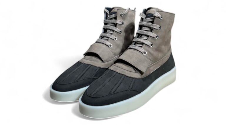 Fear of God Inspired Military Sneaker Boot – Two-Tone (Taupe/Black)