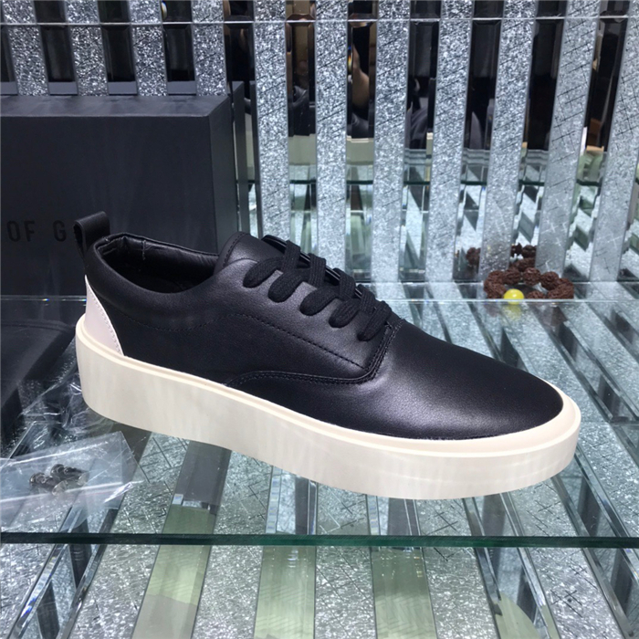 Fear of God Low-Top Leather Sneaker – Black