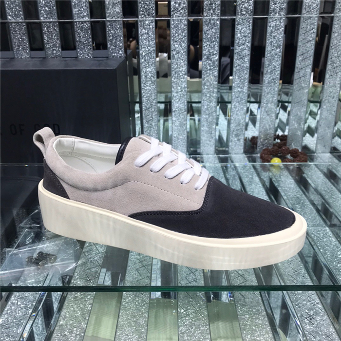 Fear of God Low-Top Suede Sneaker – Two-Tone Grey/Black