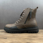 Gucci Leather Combat Boot – Brown with Side Zip