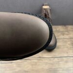 Gucci Leather Combat Boot – Brown with Side Zip