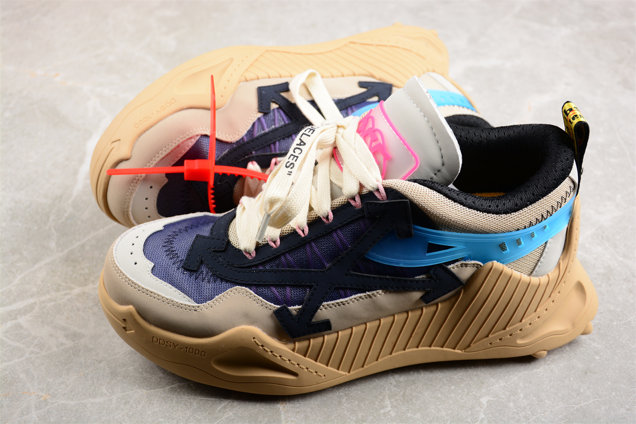Off White Replica ODSY 1000 Sneaker Beige Navy Cream Blue
