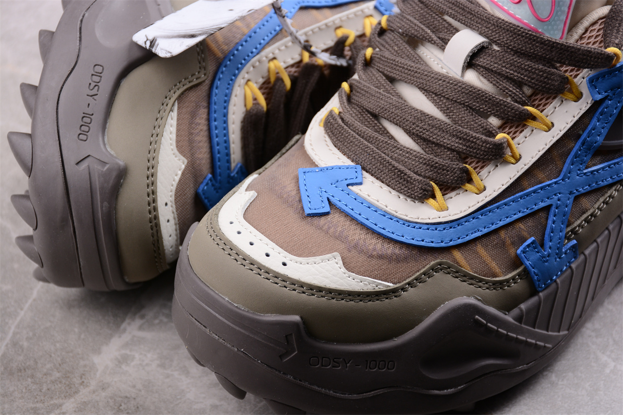 Off White Replica ODSY 1000 Sneaker Brown Olive Blue