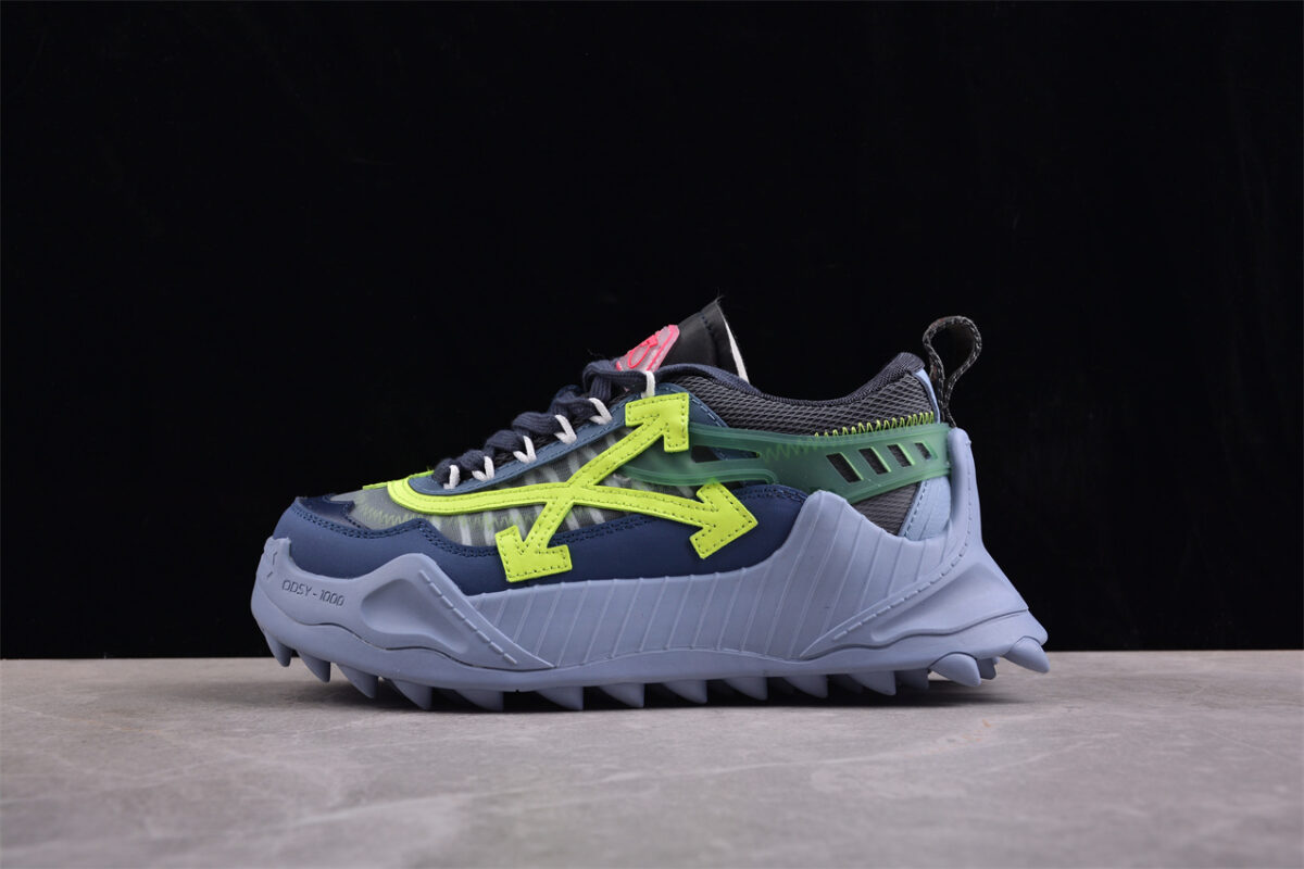 Off White Replica ODSY 1000 Sneaker Navy Green Yellow