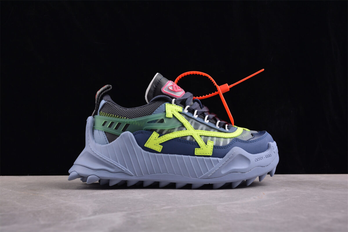Off White Replica ODSY 1000 Sneaker Navy Green Yellow