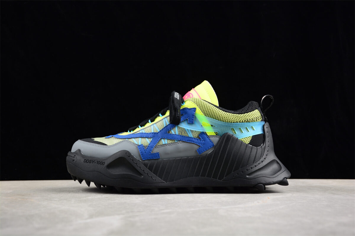 Off White Replica ODSY 1000 Sneaker Neon Yellow Grey Black Blue